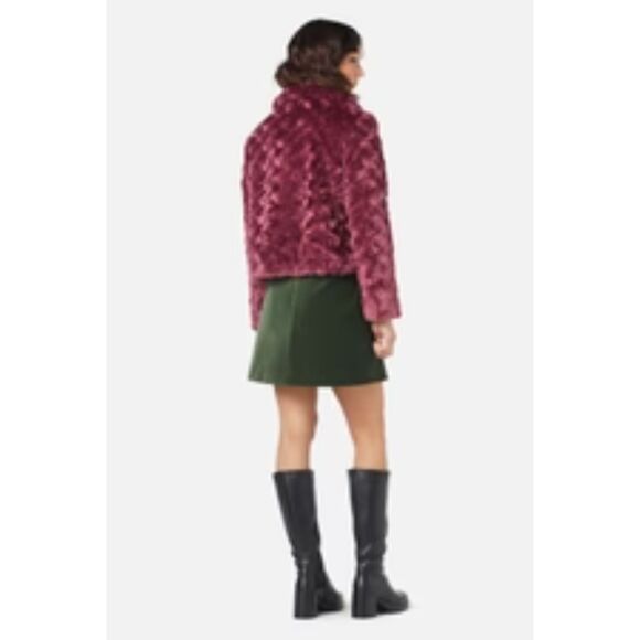 princess highway Tessa Faux Fur Jacket au 20 - Picture 2 of 4